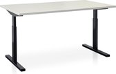 Rechthoek bureau instelbaar | Start Pintado | 120 x 80 cm | Frame zwart - blad wit