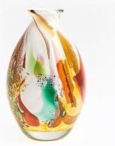 Design vaas Drop - Fidrio MIXED COLOURS - glas, mondgeblazen - hoogte 15 cm