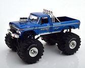 Ford F-250 Monster Truck "Big Foot" with 66 Inch Tires 1974 Blauw Metallic 1-18 Greenlight Collectibles
