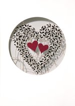 Forever Cards - Laser-cut Wenskaart 2 hearts & leaves