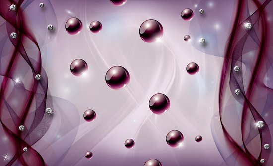 Papier peint photo Polaire | Design, moderne | Violet | 368x254cm (lxh)