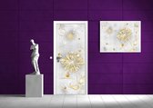 Deursticker Muursticker Abstract | Goud | 91x211cm