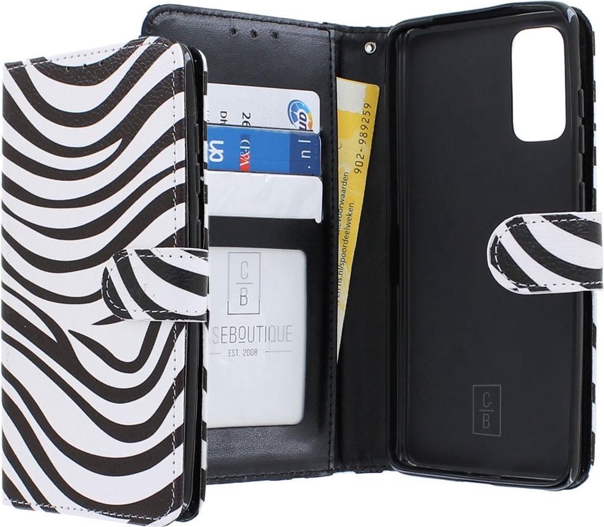 Samsung Galaxy S20 Bookcase hoesje - CaseBoutique - Zebra Zebra print - Kunstleer