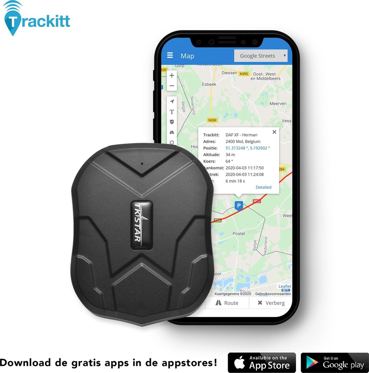bijnaam noot spellen TRACKITT GPS Tracker met Magneet - Waterdicht - Voor IOS en Android |  bol.com