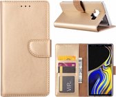 Bookcase Geschikt voor: Samsung Galaxy Note 9 - Goud - Portemonnee hoesje
