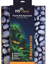 HS Aqua 3D Achterwand - Pebbles Grijs Steentjes - 60x45x3 cm