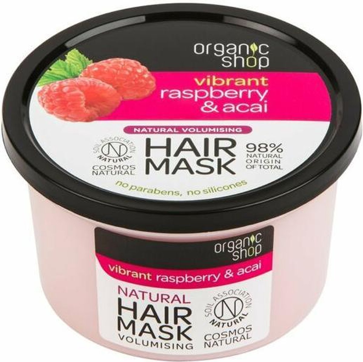 Organic Shop - Hair Mask For Raspberry & Acai Hair Volume 250Ml