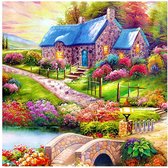 Happy Painter® Diamond Painting volwassenen - Droomhuis - 40x40cm vierkante steentjes