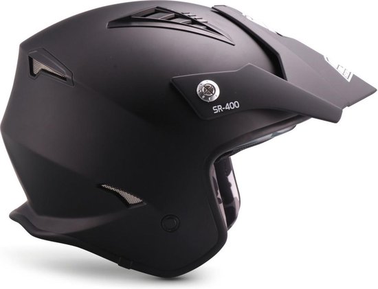 vergiftigen niet Typisch SOXON SR-401 Mono BLACK - Zwarte jethelm, scooter helm, motorhelm dames,  heren met... | bol.com