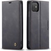 Lederen Wallet Case met standaard voor iPhone 11 6.1 inch - Zwart