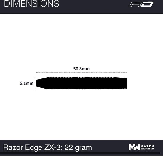 Red Dragon Razor Edge ZX-3 85% - Dartpijlen van Red Dragon — afbeelding 5