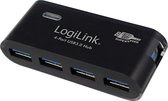 LogiLink USB 3.0 HUB, 4-Port, zwart - incl. kabel