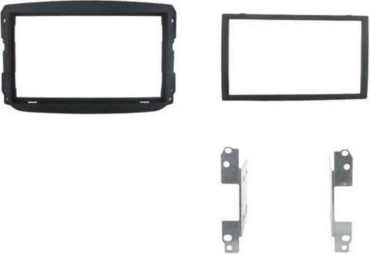 2-DIN FRAME FIAT 500 L 2012-> zwart