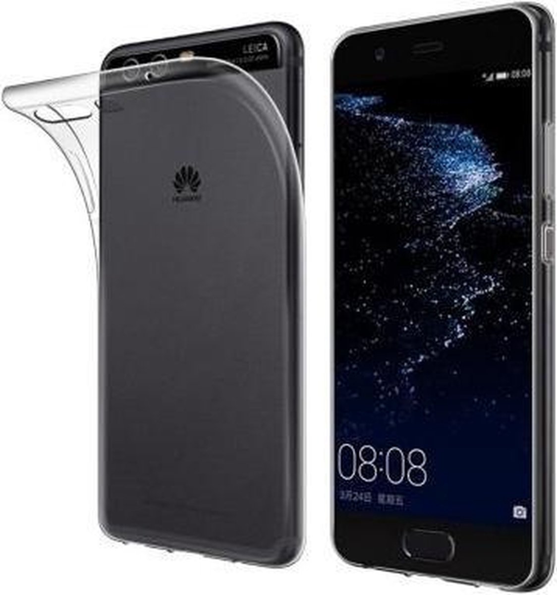 Huawei P10 Lite Hoesje Transparant - Siliconen Case