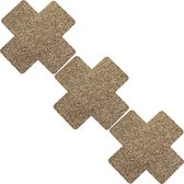 Pinch - Nipple Sticker Sparkle Cross - tepelstickers - Kruis goud - 3 pack