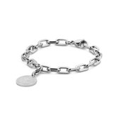 CO88 Collection Charms 8CB 90551 Stalen schakel armband - bedel rond - 20 cm