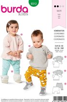 Patron de couture Burda 9312 - Vêtements de bébé en variations
