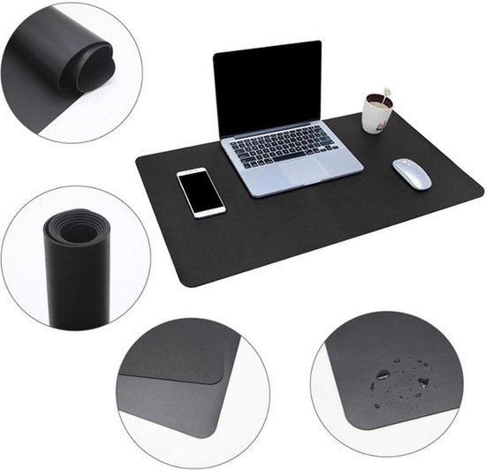 ZORESYN L-vormige bureau-onderlegger (100 100) x33 cm, hoekbureau-schrijfmat, PU-leer, computertafelonderlegger, bureau, gaming muismat XXL, werkstation toetsenbordmat (zwart ZORESYN L-vormige bureau-onderlegger (100 100) x33 cm, hoekbureau-schrijfmat, PU-leer, computertafelonderlegger, bureau, gaming muismat XXL, werkstation toetsenbordmat (zwart
