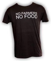T-shirt No Farmers No Food Ronde hals (XXL)