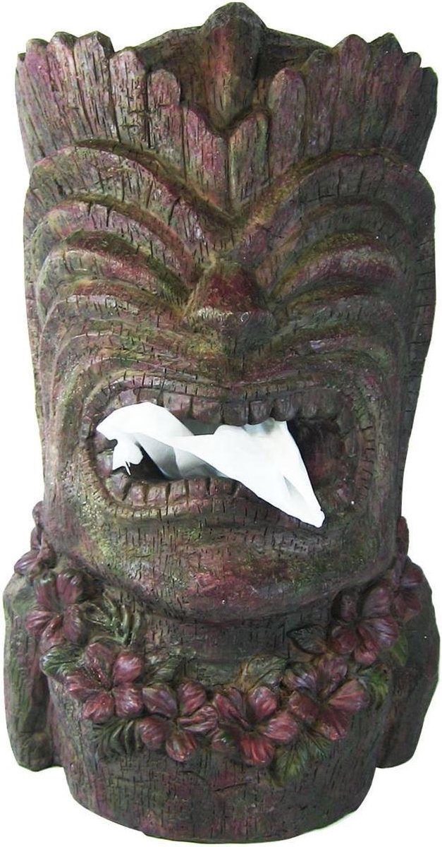 Rotary Hero Tiki Tissue Box Cover - Tissuehouder - Bruin
