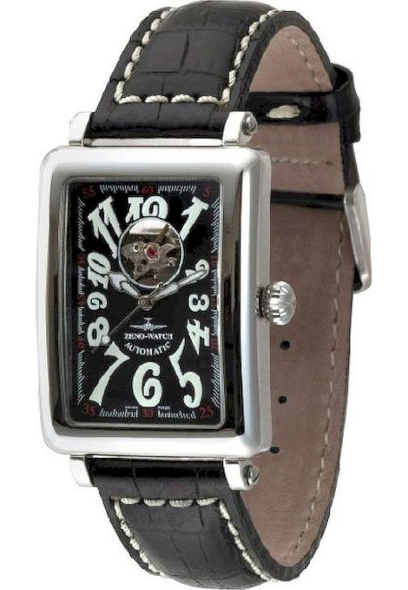 Zeno-horloge - Polshorloge - Heren - Vierkant OS Open Hart - 8099U-h1