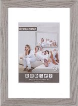 Vlakke Houten Wissellijst - Fotolijst - 21x29,7 cm - Ontspiegeld Kunstglas - Rotsgrijs - 25 mm