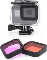 PRO SERIES Lens UV Filters (Rood+Magenta) voor original GoPro HERO 5 / 6 & 7 BLACK SuperSuit Case