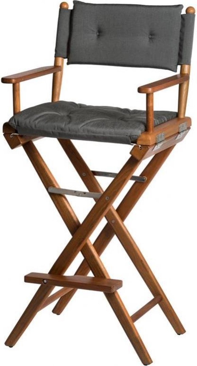 Stuurstoel Hoog Teak DeLuxe met Forza Zwarte Kussenset (Geolied)