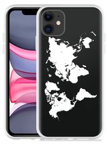 Geschikt voor Apple iPhone 11 Hoesje World Map - Designed by Cazy