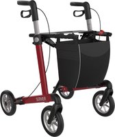 Rehasense Server zithoogte 62 cm - zachte comfort wielen - Large rood - Gewicht 7,2 kg
