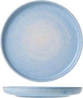 Destino Licht Blauw Dessertborden  D19.5cm  - Aardewerk - (Set van 6) En Yourkitchen E-kookboek - Heerlijke Smulrecepten