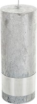 PTMD  rustic zilvere pilaarkaars 18x7