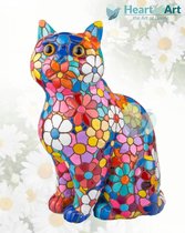 Barcino design barcelona mozaiek kat in bloemdesign 32 cm