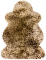 Australisch-lamsvel-schapenvacht-bruin gemeleerd-100x68 cm ( kwaliteitsvacht ! )