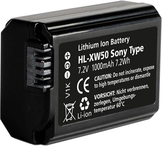 Hahnel HL-XW50, oplaadbare batterij - Sony NP-FW50