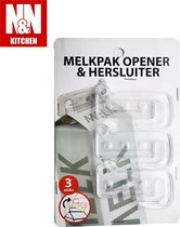 N&N Kitchen Melkpak Opener & Hersluiter - 3 Stuks