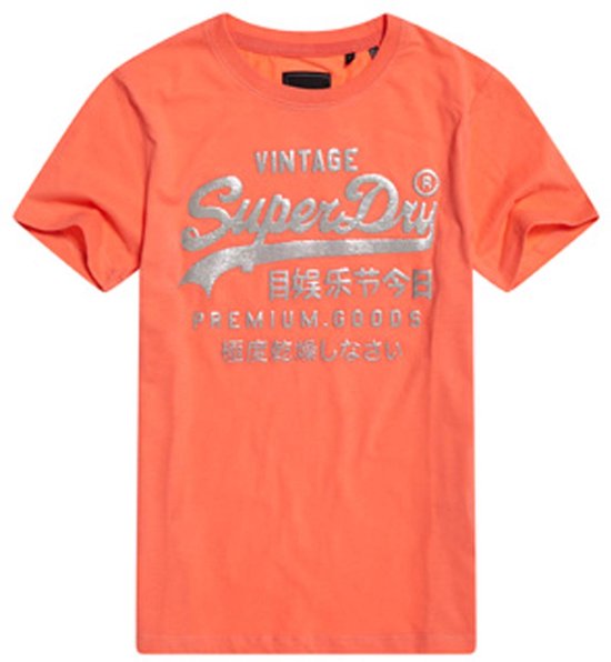 Superdry PG Metallic Entry T-shirt - Vrouwen - oranje | bol.com