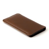 JACCET leren Galaxy Note 10 sleeve - Bruin volnerf leer met zwart wolvilt - Handmade in Nederland
