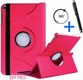 Samsung Galaxy Tab A 10.1 (2019) Tablet Hoes met Stylus Pen 360° draaistand Cover Tablet hoesje Roze – Eff Pro