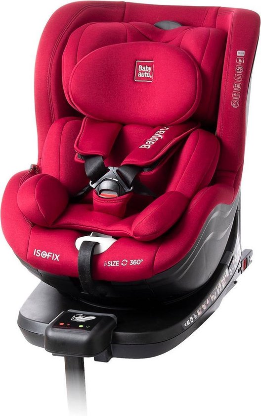 Siege D Auto Babyauto Signa I Size Rotatif A 360 Degres Rouge Bol Com