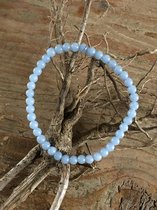 Angeliet edelstenen armband 4 mm werking is beschermend en kalmerend blauw