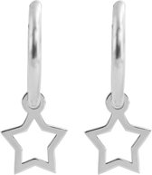 Jewelryz Open Star Oorbellen | 925 zilver ooringen | 12 mm