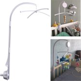 Mobiel met Rammelaar Baby - Wieg Houder Arm Beugel Set - Carrousel - 360 Graden Roterende Wieg Klem