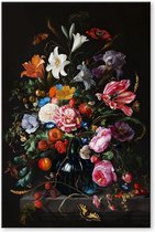 Vaas met Bloemen - Jan Davidsz de Heem - Schilderij op Canvas
