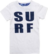 Claesen's Short Sleeve T-shirt - Model "Surf" - Wit - 116 / 122 cm - 6 / 7 jaar - Katoen & Elastaan