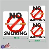 No Smoking set van 3 decal, transfer,sticker set