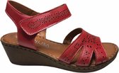 manlisa dames velcro sandaal rood 41