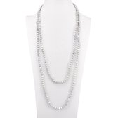 Proud Pearls® Lange barok parelketting zilvergrijs