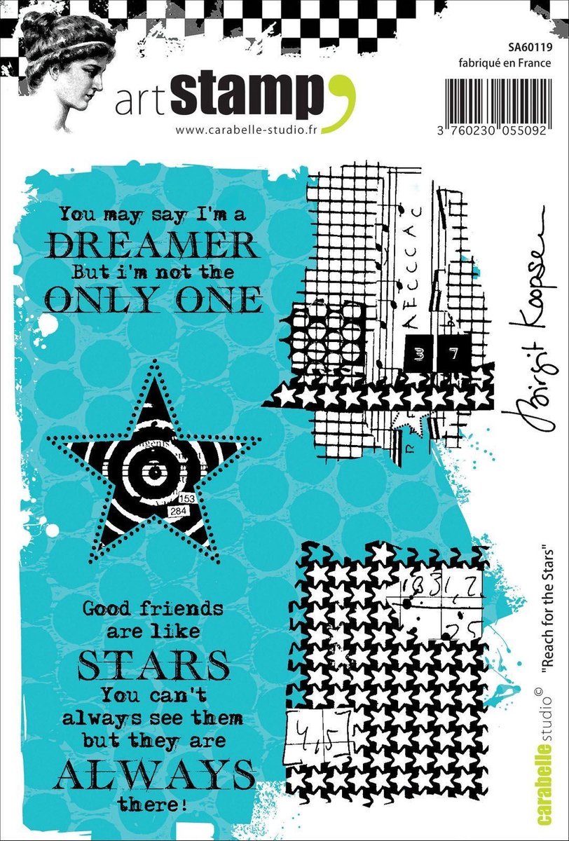 Carabelle: Birgit Koopsen cling stamp reach for the stars (SA60119)
