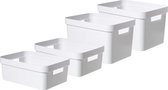 Curver Infinity Opbergbox - 2x 11L + 2x 17L - Wit - Recycled Kunststof